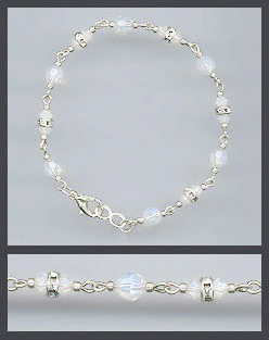 Delicate Opal White Crystal Bracelet