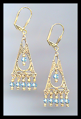 Deco Aquamarine Earrings