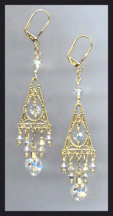 Aurora Swarovski Heart Earrings