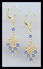 Sapphire Blue Dangle Earrings