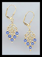 Tiny Sapphire Blue Earrings