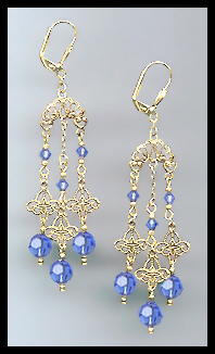 Sapphire Blue Chandelier Earrings