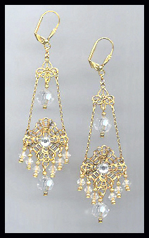 Swarovski Clear Crystal Chandelier Earrings