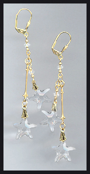 Swarovski Crystal Starfish Earrings