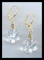 Clear Crystal Snowflake Earrings