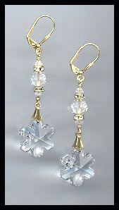 Swarovski Clear Snowflake Earrings
