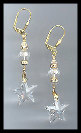Swarovski Clear Star Earrings