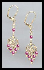 Fuchsia Pink Dangle Earrings