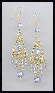 Light Blue Deco Earrings