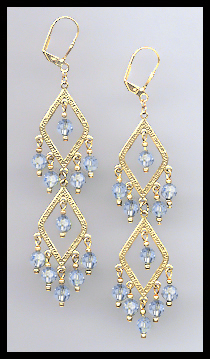 Swarovski Light Blue Crystal Earrings