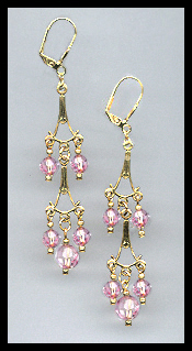 Light Pink Dangle Earrings