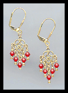 Tiny Cherry Red Earrings