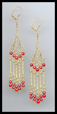 Swarovski Cherry Red Crystal Earrings