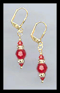 Simple Cherry Red Earrings