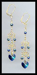 Midnight Blue Crystal Earrings