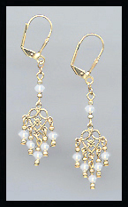 Opal White Dangle Earrings