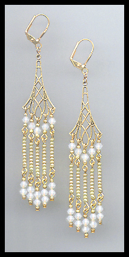 Swarovski Opal White Crystal Earrings
