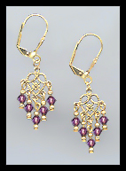Amethyst Purple Dangle Earrings