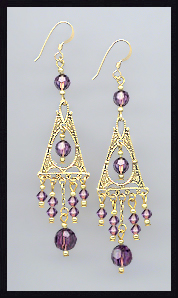 Swarovski Amethyst Purple Earrings