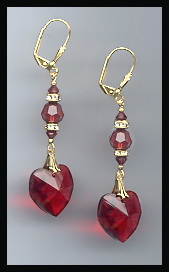Light Siam Red Drop Earrings