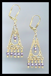 Tanzanite Purple Deco Earrings