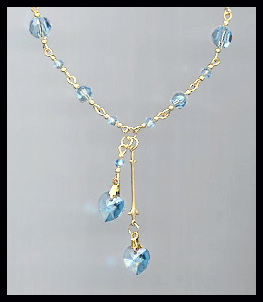 Swarovski Aquamarine Heart Necklace