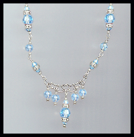 Swarovski Aquamarine Crystal Necklace