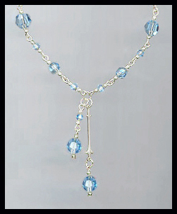 Swarovski Aquamarine Crystal Drop Necklace