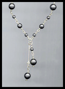 Swarovski Black Pearl Drop Necklace