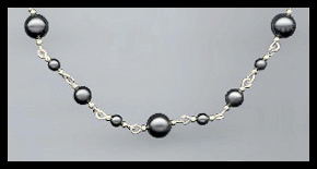 Simple Swarovski Black Pearl Necklace
