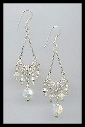 Vintage Aurora Crystal Earrings