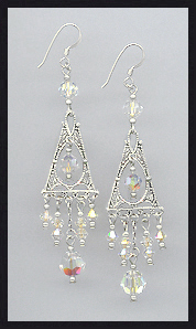 Aurora Crystal Deco Style Earrings