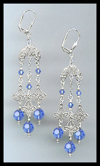 Sapphire Blue Chandelier Earrings