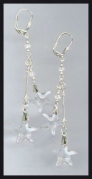 Swarovski Crystal Starfish Earrings