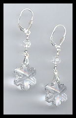 Swarovski Crystal Snowflake Earrings