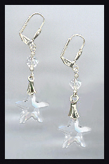 Swarovski Clear Crystal Starfish Earrings