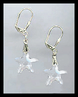 Clear Crystal Sea Star Earrings