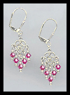 Tiny Fuchsia Pink Earrings