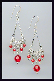 Vintage Cherry Red Earrings
