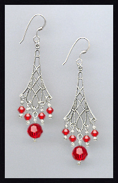 Cherry Red Vintage Earrings