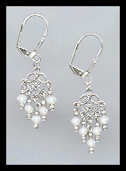 Opal White Dangle Earrings
