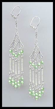 Swarovski Peridot Green Crystal Earrings