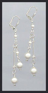 Cream Pearl Drop Earrings