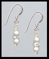 Mini Cream Pearl Earrings