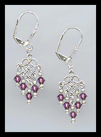 Tiny Amethyst Purple Earrings