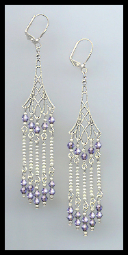 Swarovski Tanzanite Purple Earrings