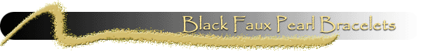 Black Faux Pearl Bracelets